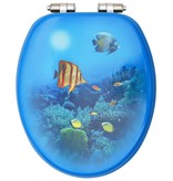 VidaXL Toiletbrillen met soft-close deksel 2 st diepzee MDF