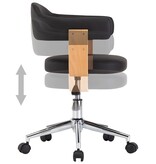 VidaXL Eetkamerstoelen draaibaar 6 st kunstleer zwart