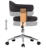 VidaXL Eetkamerstoelen draaibaar 4 st kunstleer zwart
