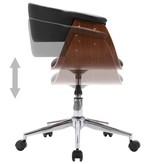 VidaXL Eetkamerstoelen draaibaar 6 st kunstleer zwart