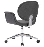 VidaXL Eetkamerstoelen draaibaar 6 st stof grijs