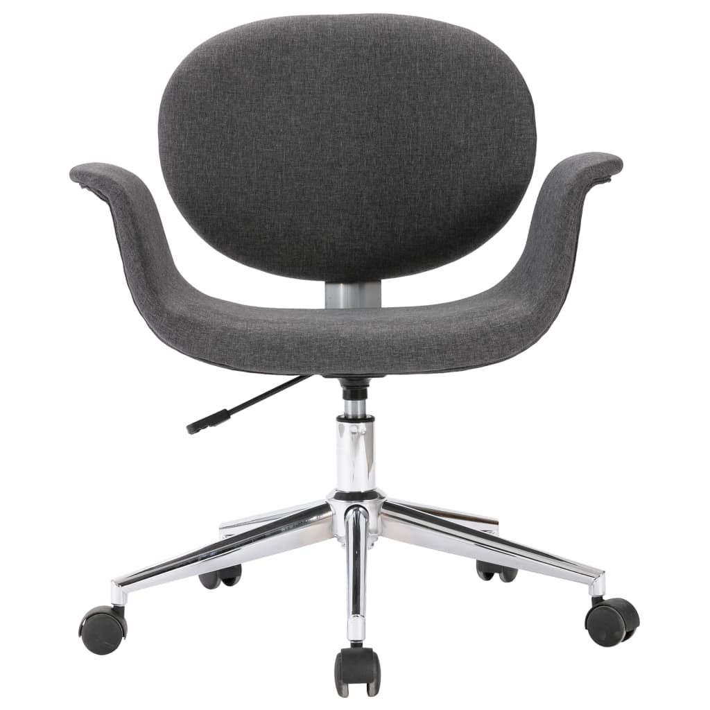 VidaXL Eetkamerstoelen draaibaar 4 st stof grijs
