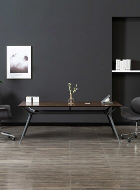 VidaXL Eetkamerstoelen draaibaar 2 st stof grijs