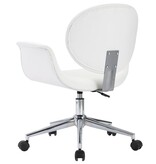 VidaXL Eetkamerstoelen draaibaar 4 st kunstleer wit