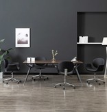 VidaXL Eetkamerstoelen draaibaar 4 st kunstleer zwart