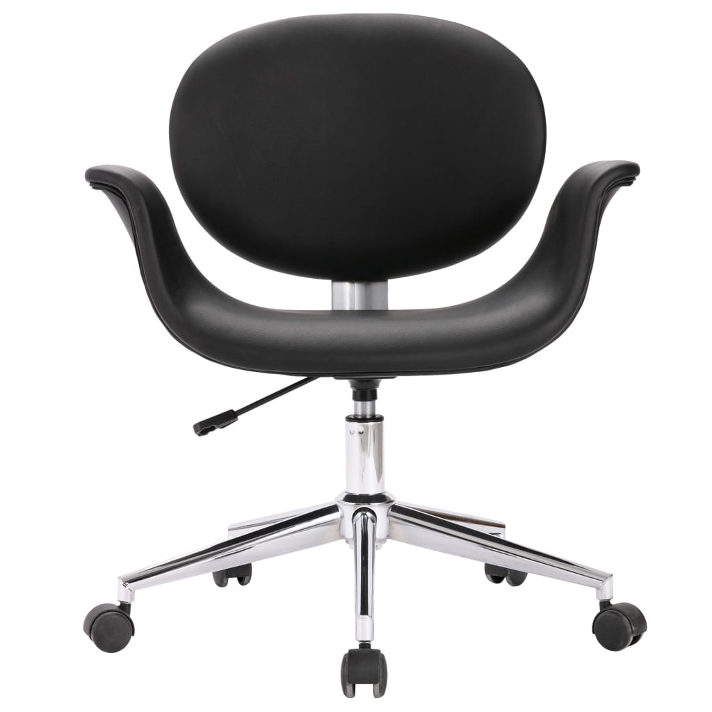VidaXL Eetkamerstoelen draaibaar 4 st kunstleer zwart