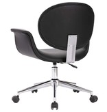 VidaXL Eetkamerstoelen draaibaar 4 st kunstleer zwart