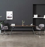 VidaXL Kantoorstoel draaibaar stof grijs