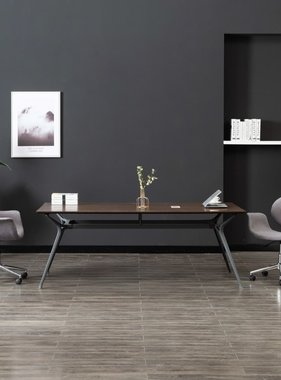 VidaXL Kantoorstoel draaibaar stof grijs