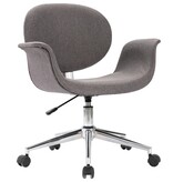 VidaXL Kantoorstoel draaibaar stof grijs