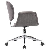 VidaXL Kantoorstoel draaibaar stof grijs