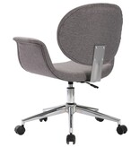 VidaXL Kantoorstoel draaibaar stof grijs