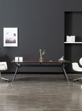 VidaXL Kantoorstoel draaibaar kunstleer wit