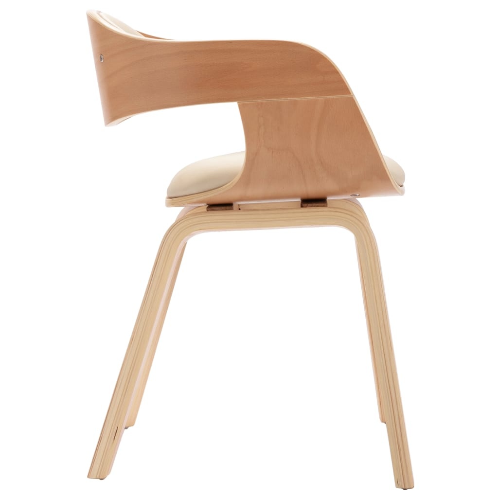 VidaXL Eetkamerstoelen 6 st gebogen hout en kunstleer