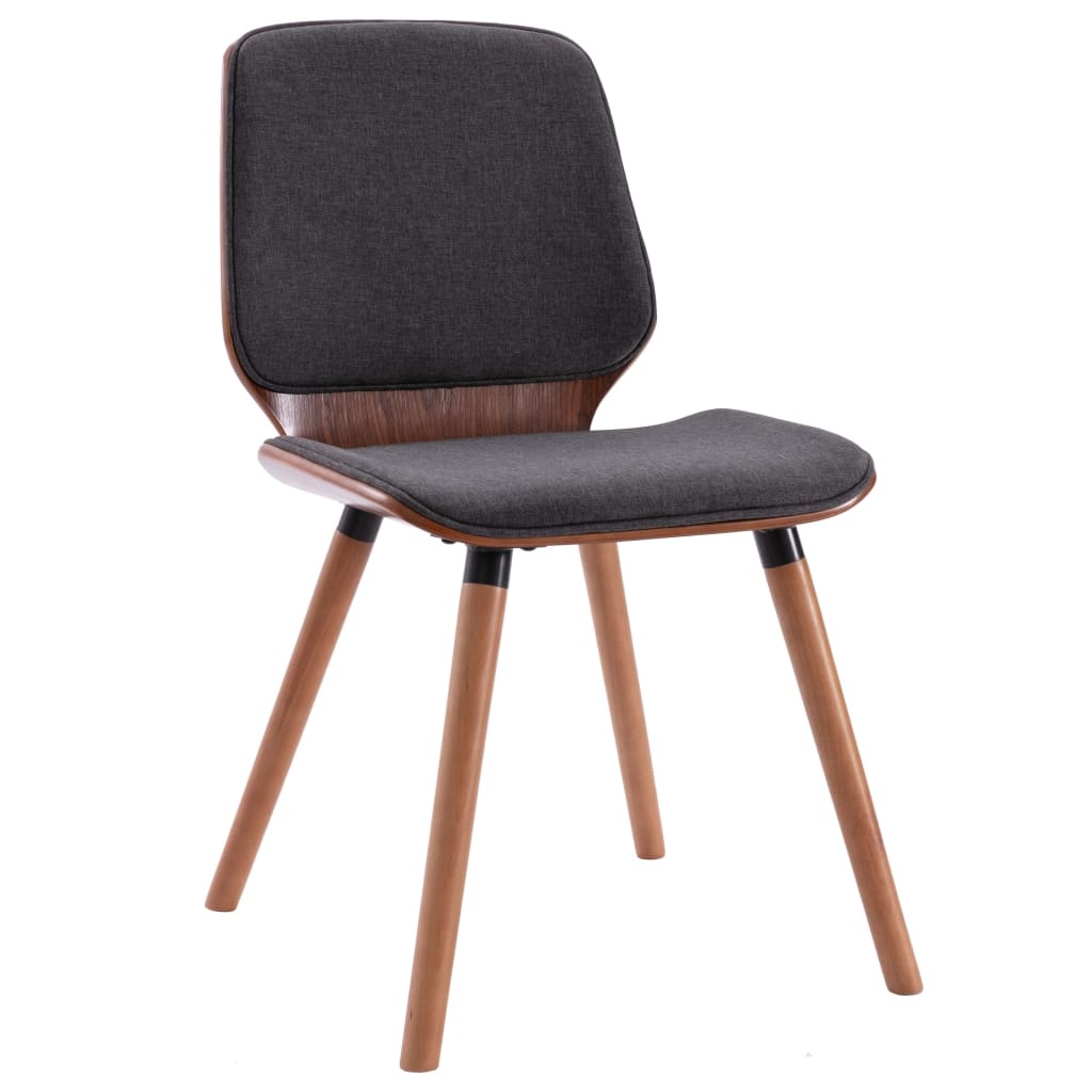 VidaXL Eetkamerstoelen 6 st stof grijs