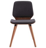 VidaXL Eetkamerstoelen 6 st stof grijs