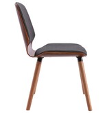 VidaXL Eetkamerstoelen 6 st stof grijs
