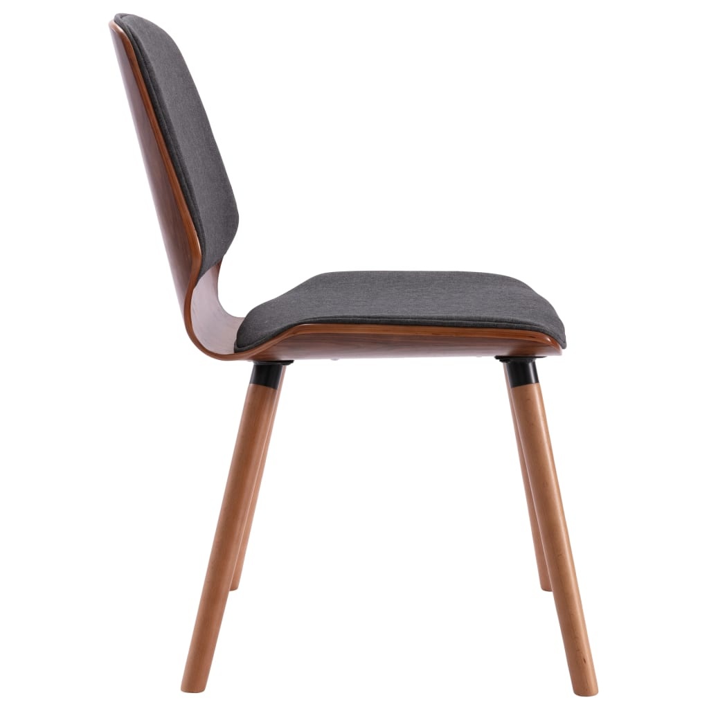 VidaXL Eetkamerstoelen 6 st stof grijs