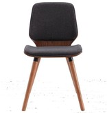 VidaXL Eetkamerstoelen 4 st stof grijs