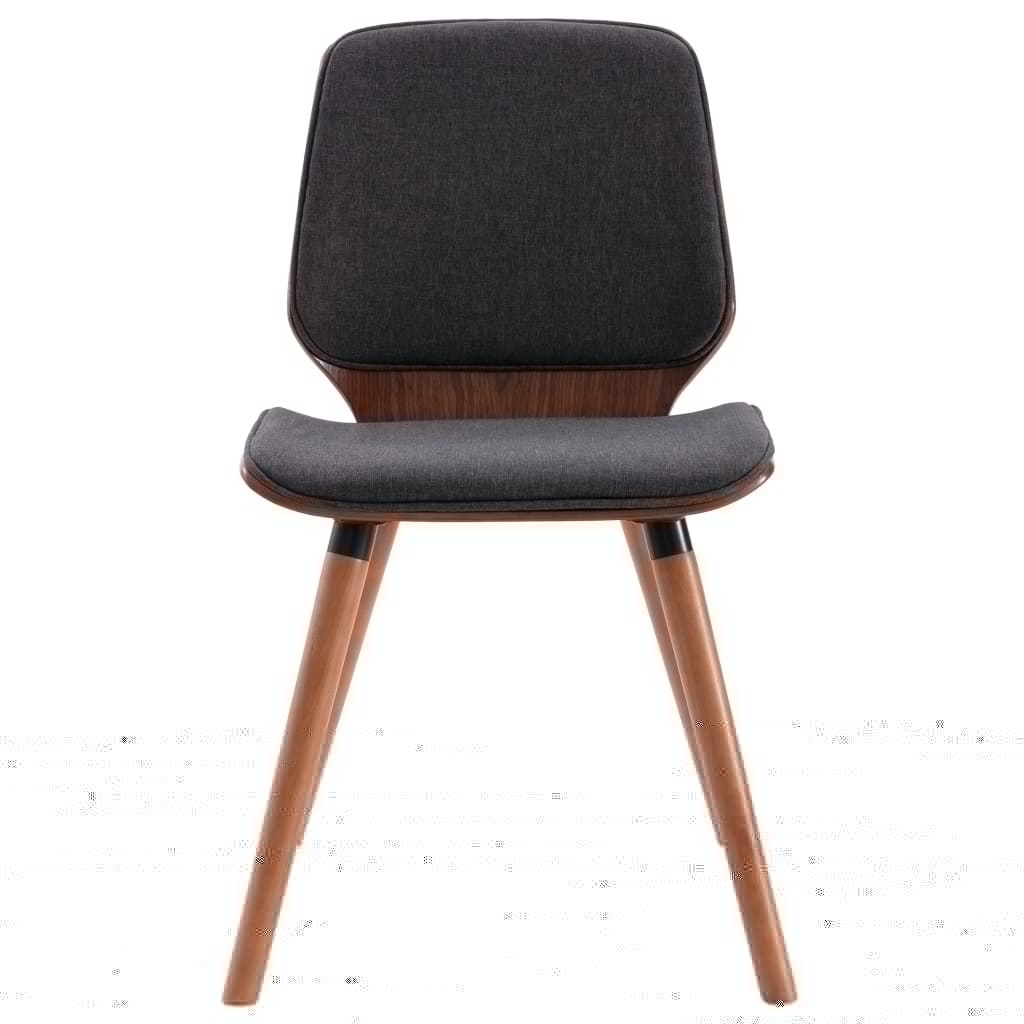 VidaXL Eetkamerstoelen 4 st stof grijs