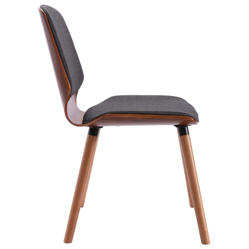 VidaXL Eetkamerstoelen 4 st stof grijs