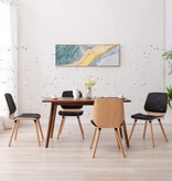 VidaXL Eetkamerstoelen 4 st kunstleer zwart
