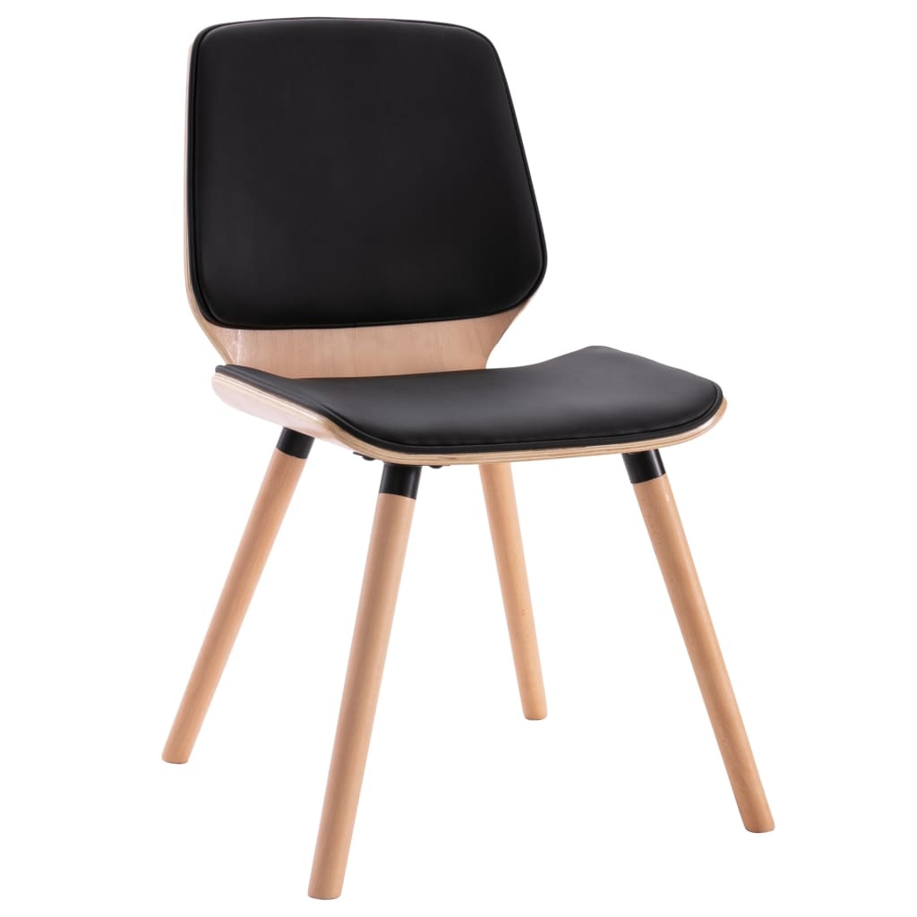 VidaXL Eetkamerstoelen 4 st kunstleer zwart