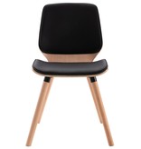 VidaXL Eetkamerstoelen 4 st kunstleer zwart
