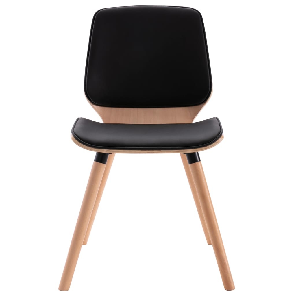 VidaXL Eetkamerstoelen 4 st kunstleer zwart
