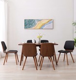 VidaXL Eetkamerstoelen 6 st kunstleer zwart