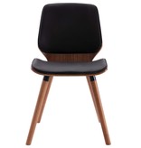 VidaXL Eetkamerstoelen 6 st kunstleer zwart