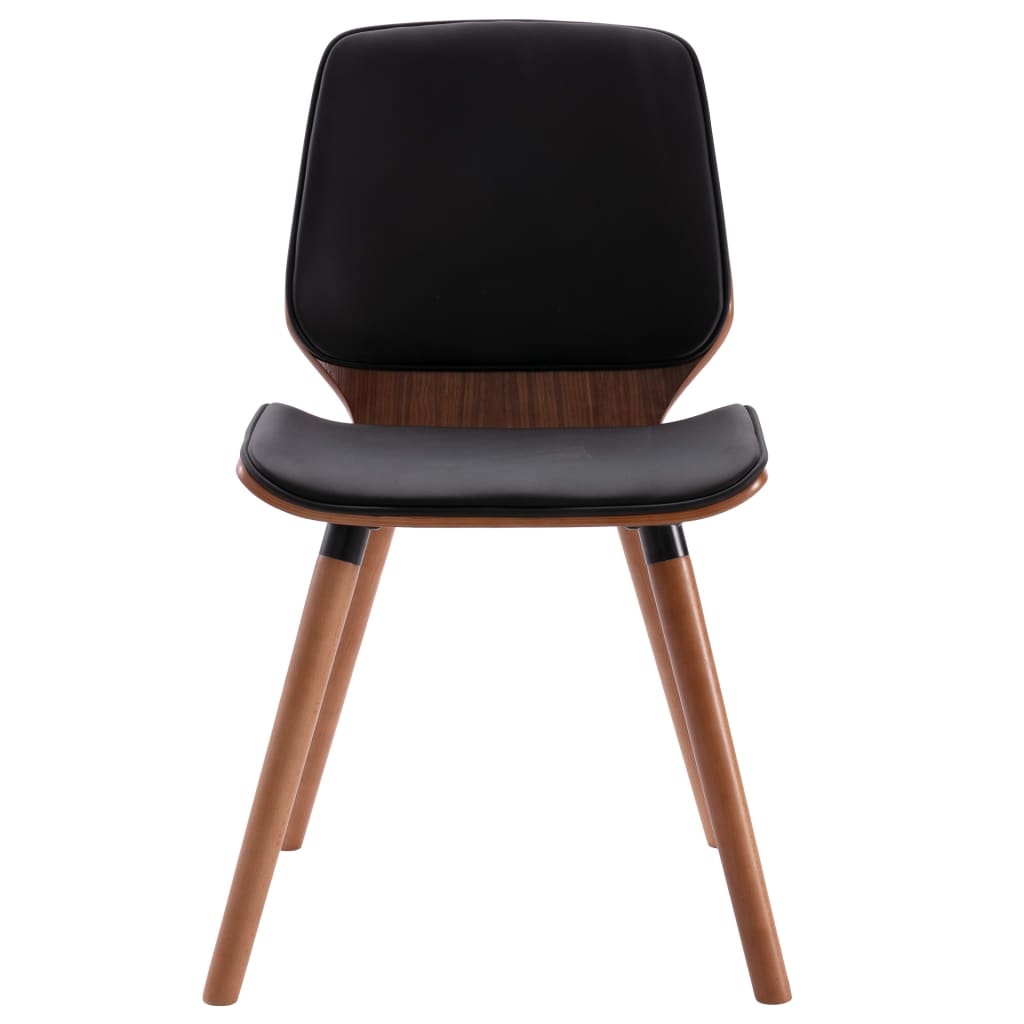 VidaXL Eetkamerstoelen 6 st kunstleer zwart
