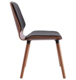 VidaXL Eetkamerstoelen 6 st kunstleer zwart