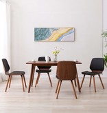 VidaXL Eetkamerstoelen 4 st kunstleer zwart