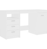 VidaXL Bureau 140x50x76 cm spaanplaat wit