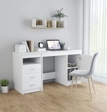 VidaXL Bureau 140x50x76 cm spaanplaat wit