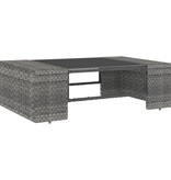 VidaXL 7-delige Loungeset poly rattan grijs