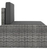 VidaXL 7-delige Loungeset poly rattan grijs