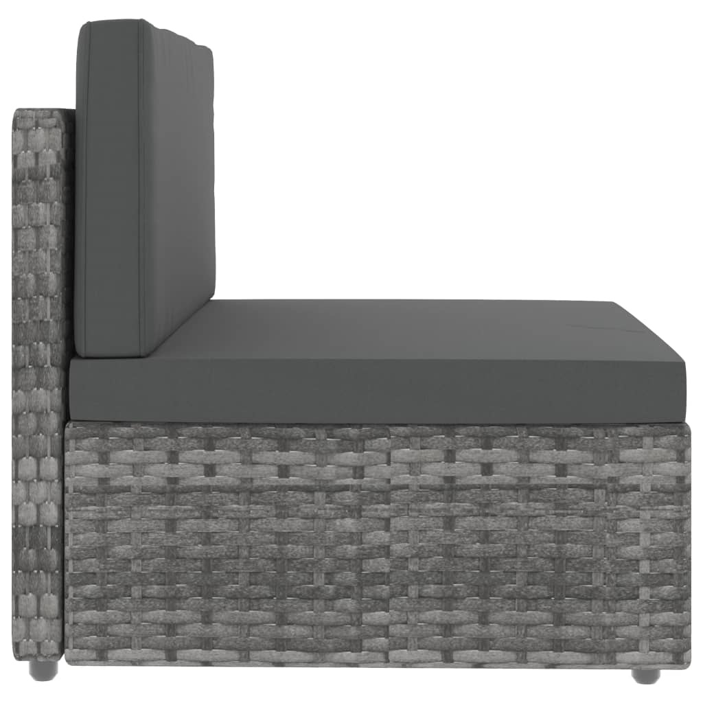 VidaXL 4-delige Loungeset poly rattan grijs