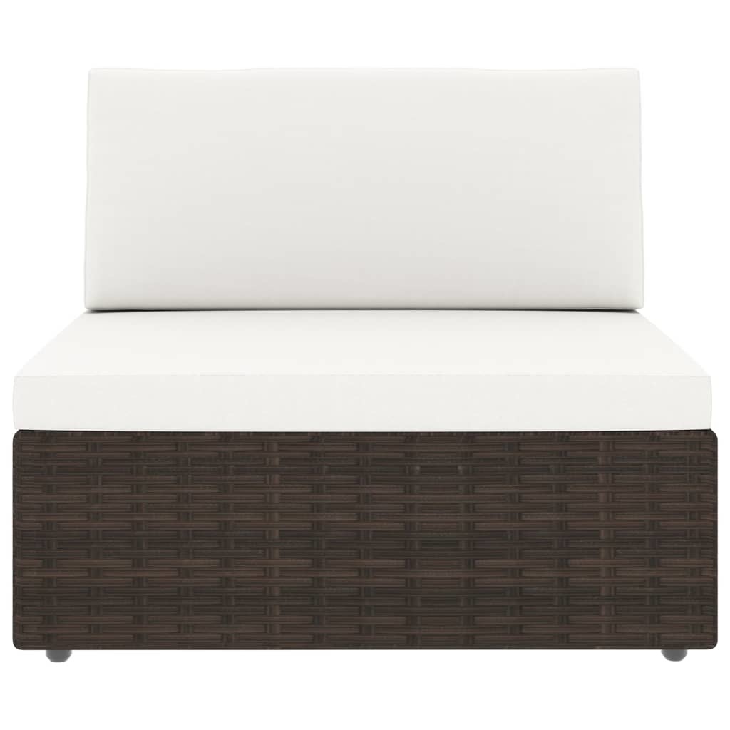 VidaXL 8-delige Loungeset poly rattan bruin