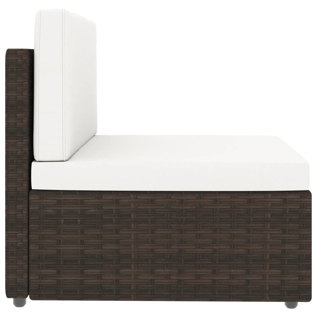 VidaXL 8-delige Loungeset poly rattan bruin
