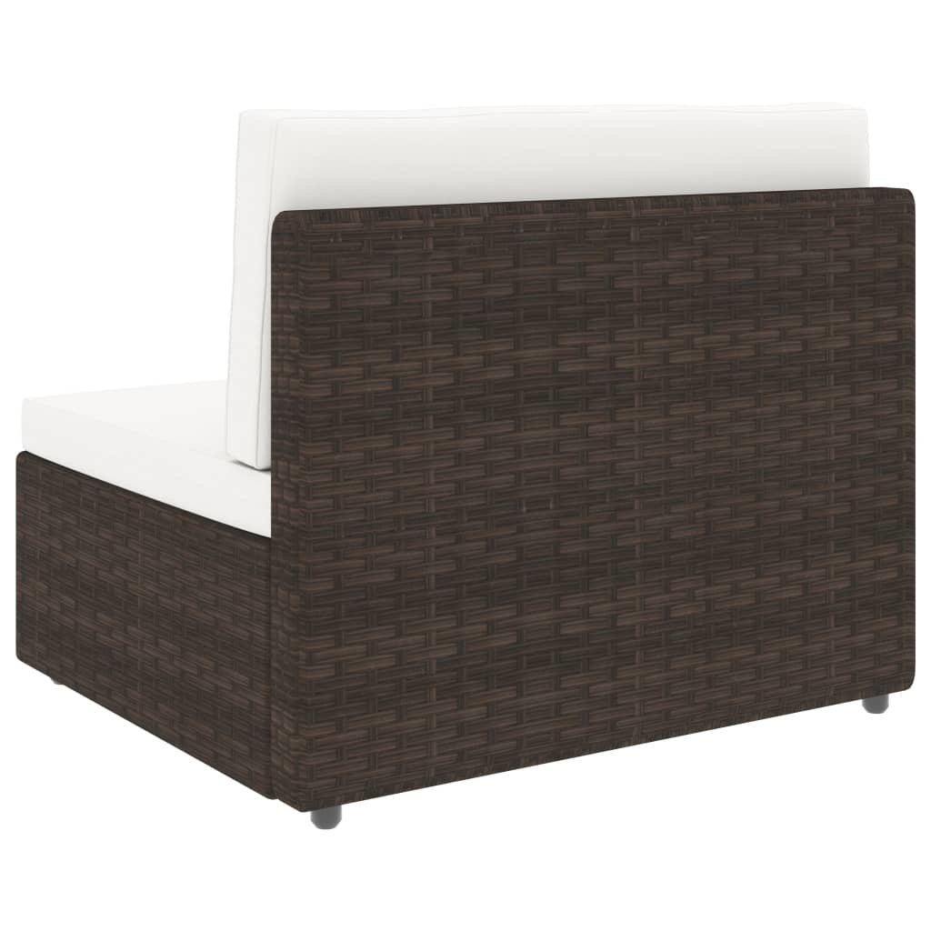 VidaXL 8-delige Loungeset poly rattan bruin