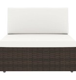 VidaXL 4-delige Loungeset poly rattan bruin