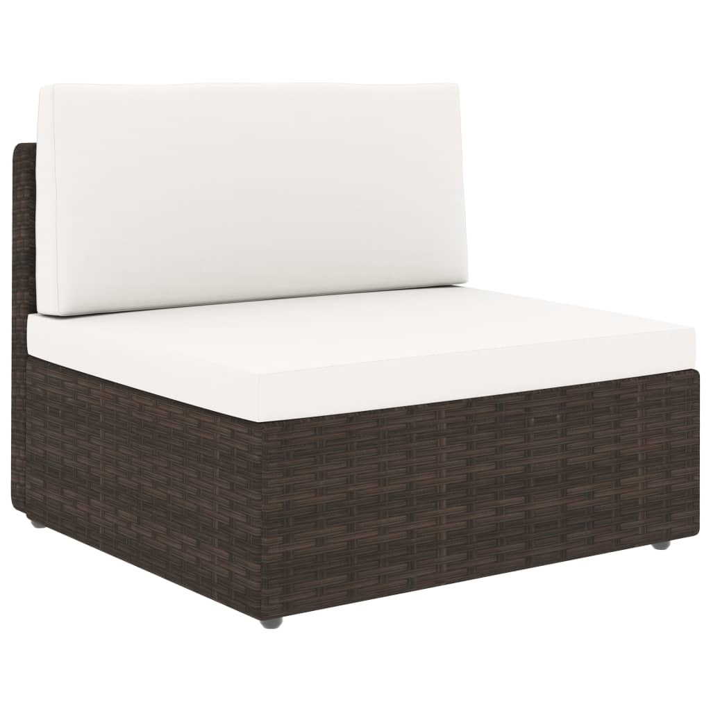 VidaXL 4-delige Loungeset poly rattan bruin