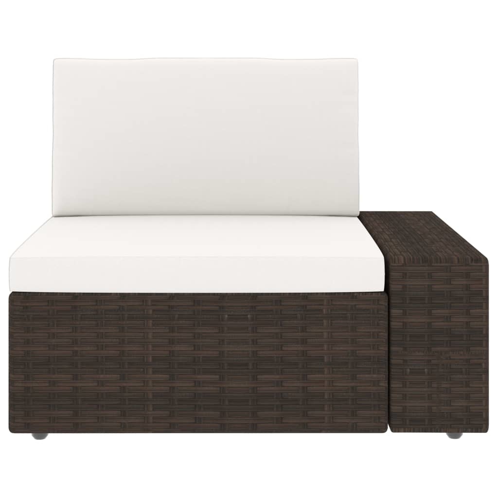 VidaXL 6-delige Loungeset poly rattan bruin