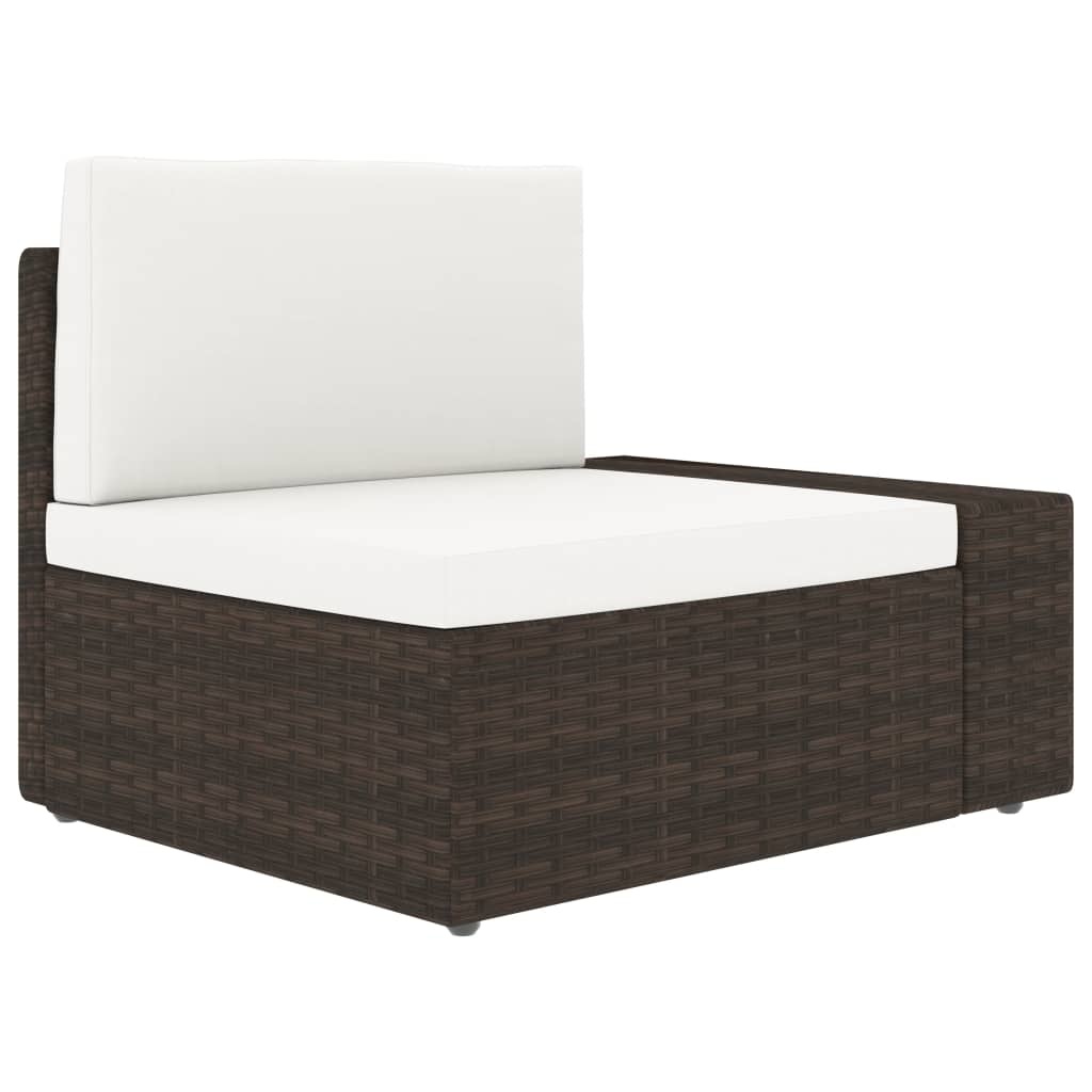 VidaXL 6-delige Loungeset poly rattan bruin