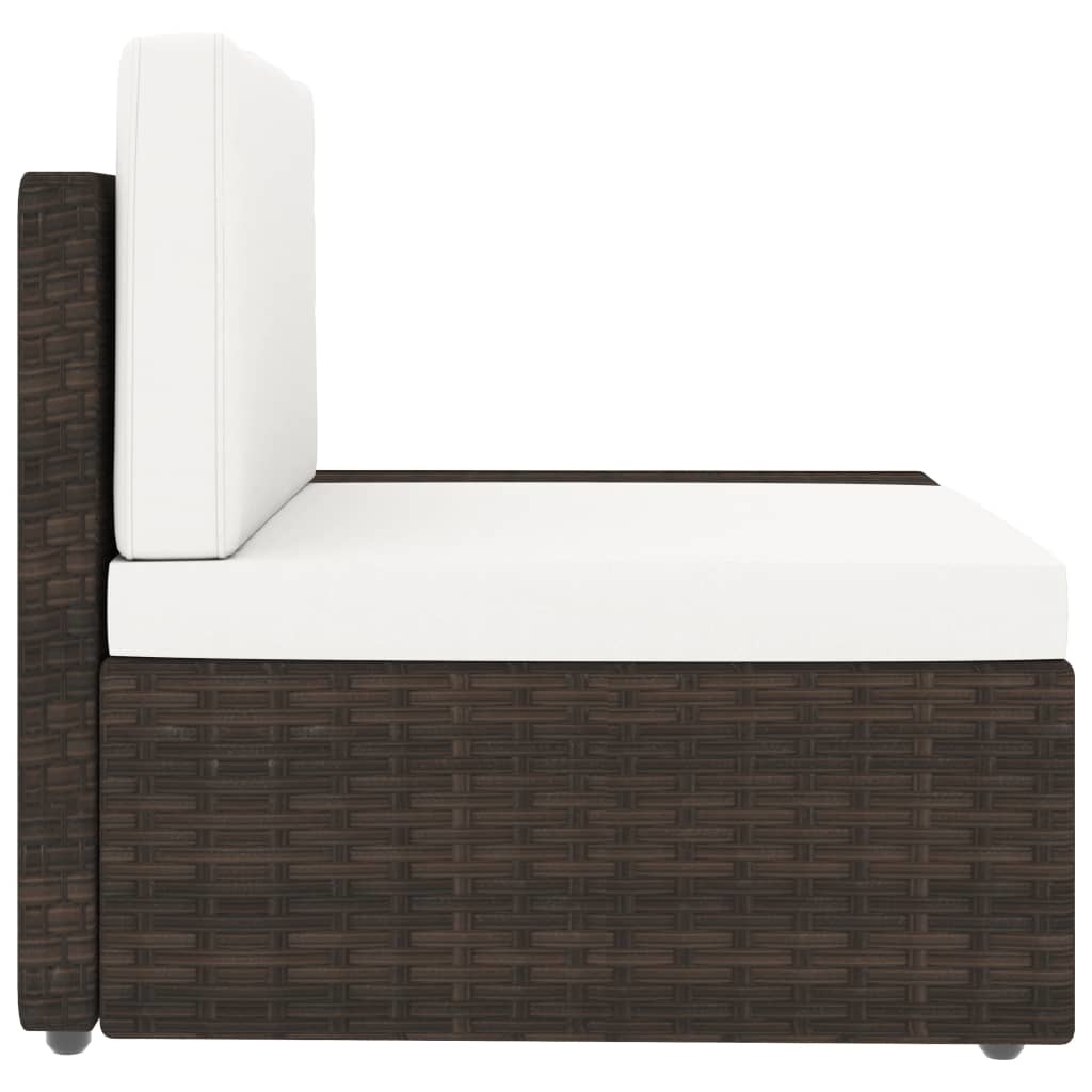 VidaXL 6-delige Loungeset poly rattan bruin
