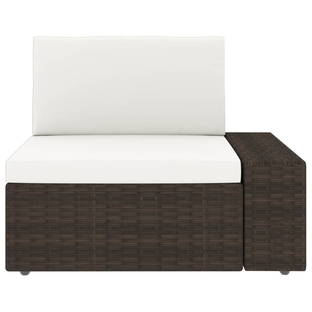 VidaXL 5-delige Loungeset poly rattan bruin