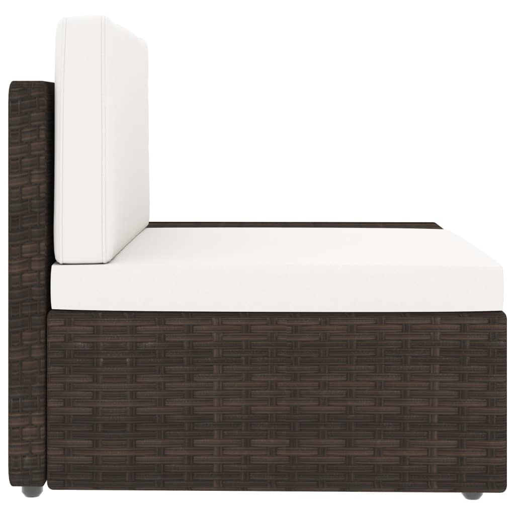 VidaXL 5-delige Loungeset poly rattan bruin