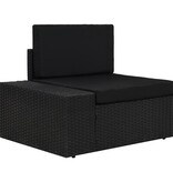 vidaXL 10-delige Loungeset poly rattan zwart